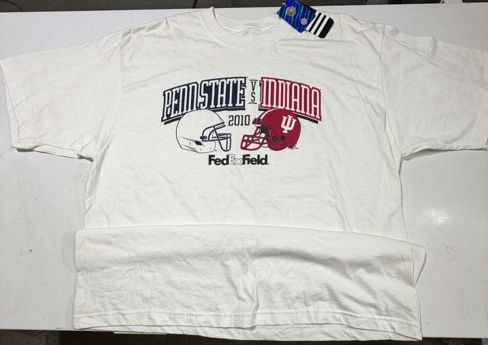 Adidas Penn State Vs Indiana 2010 FedExField T-Shirt Size XL White